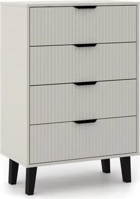 Zdjęcie produktu dla BDW, komoda Scandi, 4 szuflady, sypialnia, salon, 80×40×90, kaszmir