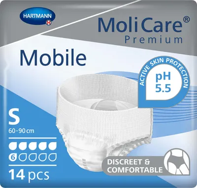 Produktbild von HARTMANN Molicare Premium Mobile 6 Tropfen Gr.1, Small 1 Beutel 14 Stck