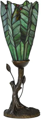 Obrázok produktu pre LumiLamp 5LL-6337 Tiffany stolová lampa zelená Ø 15x42 cm E14-max 1x25W
