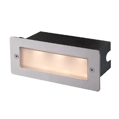 Produktbild von Lucande LED-Wandeinbauleuchte Holly, 17 cm, Edelstahl