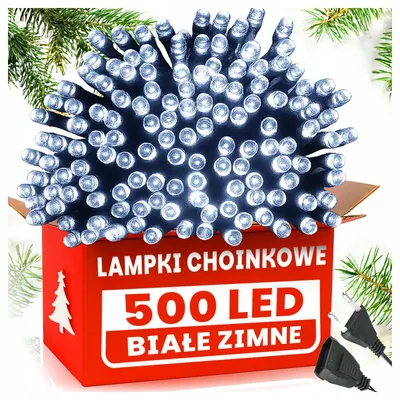 Produktbild von Weihnachtsbaumlichter 500 LED kaltweiß IP44 8 Modi Verlängerungssteckdose
