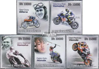 Produktbild von Briefmarken Sao Tome e Principe 2010 Mi 4406-4410 (kompl.Ausg.) postfrisch Motorradrennfahrer