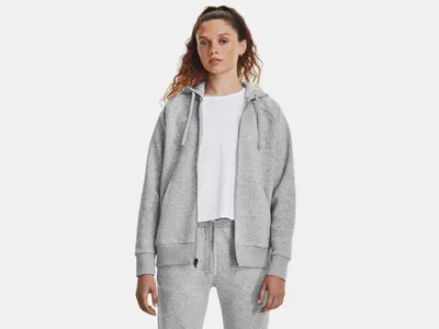 Produktbild von Under Armour Damen Kapuzenpulli Rival Fleece FZ grau Größe L