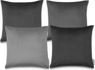 Produktbild von Samt Kissenbezug 4er Set Kissenbezüge Deko Wohnzimmer Kissenhülle Sofa