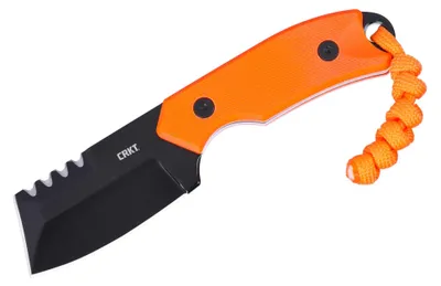 Produktbild von Messer Razel Compact Orange G10-Griff D2-Stahl Klinge Full-Tang Veff-Wellenschliff