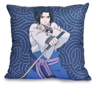Naruto Kissen mit Sasuke Motiv, 40x40 cm, lila