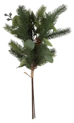 Obrázek produktu pro Countryfield – dekorativní kytice z umělých květin s eukalyptem a šiškami, 56 cm