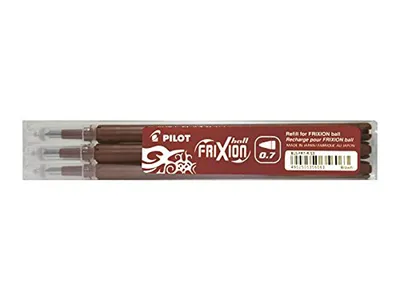 Obrázok produktu pre Pilot BLS-FR7-BN-S3 náplň do rolleru FriXion BLS-FR7 - 0,4 mm, hnedá, balenie 3 ks