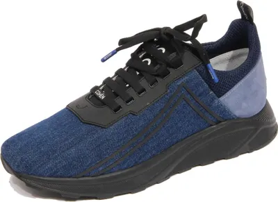 Produktbild von H0596 sneaker uomo JACOB COHEN SPIRIDON man denim/suede shoe blue/black