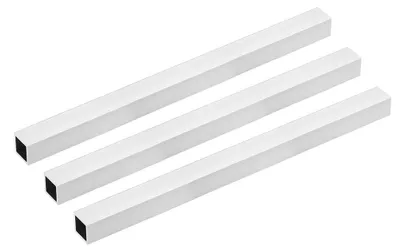 Alu-Vierkantrohr 20x20x1,5 mm, 3 Stück, 300 mm Länge