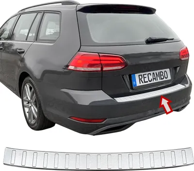 Zdjęcie produktu dla Matowa osłona zderzaka ze stali nierdzewnej odpowiednia dla VW Golf 7 Variant | 2017-2020 - od faceliftingu
