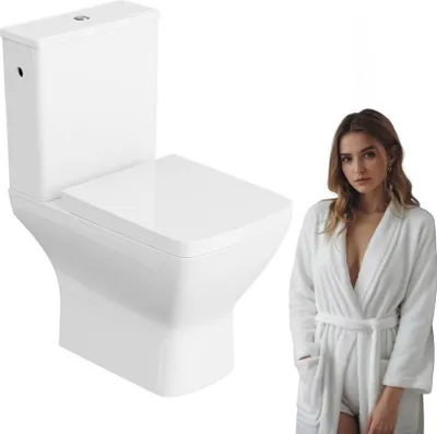 Produktbild von Lavita | WC Kompakt - 61x37x79 Cm - Ohne Rand - Mit Softclose-sitz - Weiß Glänzend - Lotus