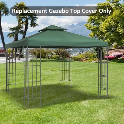 Image de Toit de remplacement pour pavillon de 3 x 3 mètres | Couleur : Vert foncé
