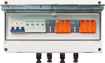Produktbild von Solar PV Anschlusskasten DC/AC 32A 1000V 2-Strings Photovoltaik 18-Module IP65