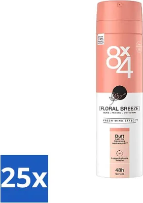 Produktbild von 8 x 4 Deospray - Nr. 14 Floral Breeze - Deodorant - Blumenduft - 150 ml - Vorteilspack - 25 Stücke