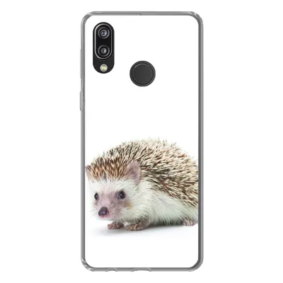 Produktbild von MuchoWow® Handyhülle Schutzhülle Hülle für Huawei P20 Lite (2020) Igel - Tiere - Weiß Silikon Softcase Handy Hülle - Kartenhalter