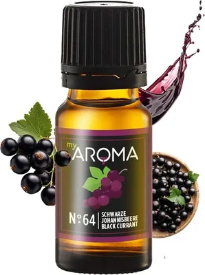 Produktbild von myAROMA flavour drops – Schwarze Johannisbeere 10ml, zuckerfrei, kalorienfrei & vegan, ohne künstliche Farbstoffe, ideal für Backen und Trinken, Nr. 64