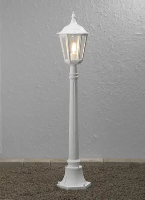 Produktbild von Konstsmide Firenze Wegeleuchte weiß lackiertes Aluminium, klares Glas 7215-250