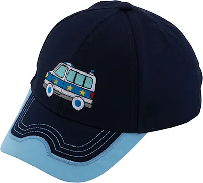 Fiebig Kinder Baseball-Cap mit Traktor-Muster in blau