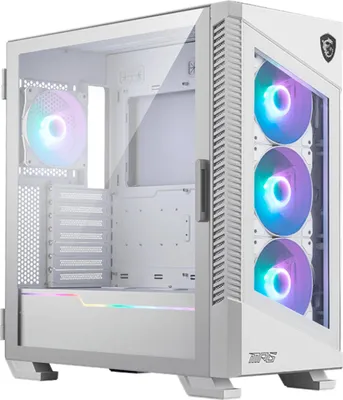 Produktbild von MSI GEH Midi MPG VELOX 100R White Tempered Glas/System Fan