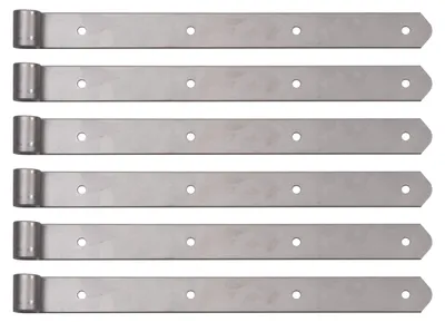 Produktbild von Alberts 835996 Ladenband, gerade, Abschluss abgerundet, Edelstahl, Rolle Ø16 mm, Größe 400 x 35 mm, 6er Set