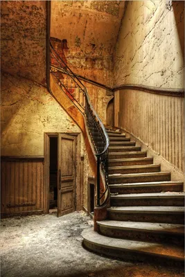 Produktbild von Wallario Poster - Rustikale Holztreppe, Kunstdruck Größe: 100 x 150 cm