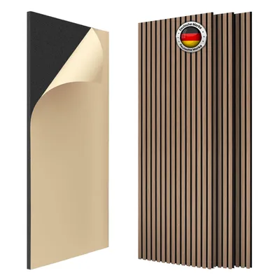 Produktbild von IZODEKOR Akustikpaneele selbstklebend 60x120 cm 4er Holzoptik