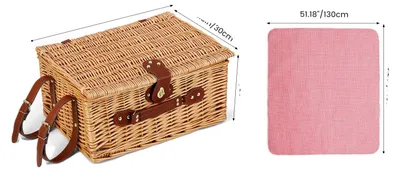 Obrázok produktu pre Sada na piknik, vrátane chladiacej priehradky, odnímateľná pikniková podložka, pikniková sada
