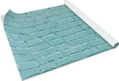 Produktbild von Türkisfarbene ziegel– Möbelfolie selbstklebend – PVC Klebefolie für Möbel – Küche – Schränke – Möbelrenovierungsfolie – Möbeldekorfolie – 100x50 cm