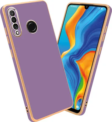 Produktbild von Cadorabo Schutzhülle für Huawei P30 LITE Hülle in Lila Handyhülle TPU Silikon Kameraschutz Etui Case