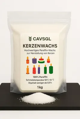 Kerzenwachsgranulat 1 kg weiß, Paraffin, rein, Pulverform