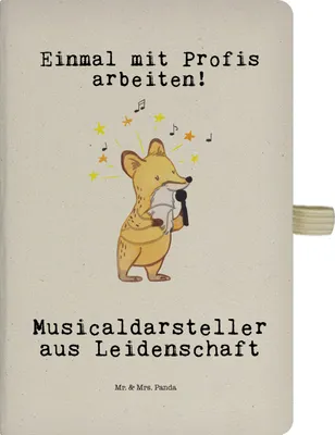 Produktbild von Mr. & Mrs. Panda Kladde Musicaldarsteller Leidenschaft - Transparent - Geschenk, Journal, notizbuch a4, Tagebuch, Adressbuch