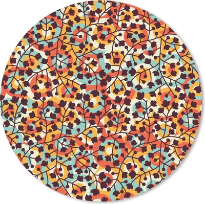 Produktbild von MuchoWow® Mauspad Mousepad Blumen - Bohème - Kreis - Muster 50x50 cm - Mousepads - Maus Mat - Pad - Mausunterlage - Vinyl