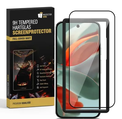 Produktbild von 2x 9H Panzerglas für Google Pixel 10 Pro Full-Screen matt Anti-Reflex Montagehilfe Tempered Glass Displayschutz Schutzglas Screen-Protector