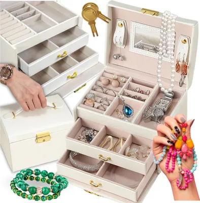 Image de Un coffre, une boîte à bijoux, une boîte cadeau spacieuse, une boîte à bijoux