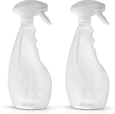 Image de Bouteilles en plastique transparent avec vaporisateur, lot de 2