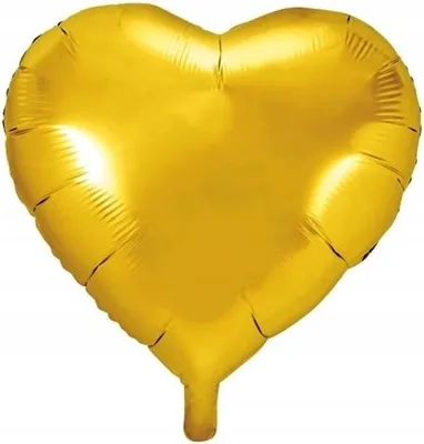 Image de Ballon en plastique Cœur 35cm Or