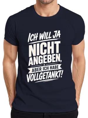 Productafbeelding van Ik wil niet opscheppen, maar ik heb een Statement Sarkasmus Reich heren T-shirt, marineblauw, maat XXL