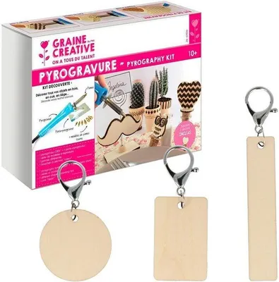 Immagine prodotto di 9 portachiavi in legno da decorare