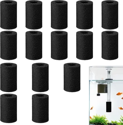 Produktbild von Vorfilterschwämme 15 Stück 8 cm, schwarz, für Aquarium