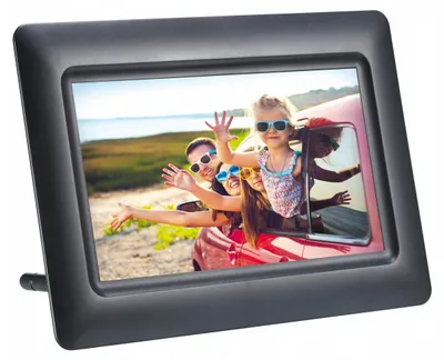Zdjęcie produktu dla Ramka Cyfrowa AGFA 7'' 7 HD LED + Zegar Kalendarz - czarna