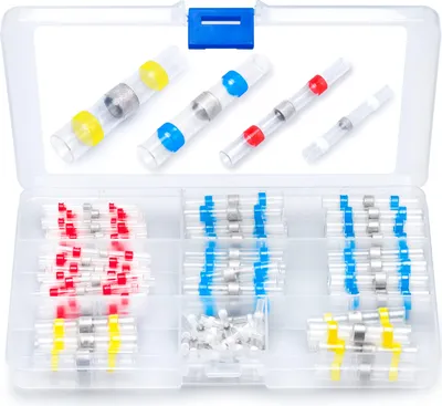 Produktbild von Wirefy Lötverbinder mit Schrumpfschlauch im Set - Kabelverbinder wasserdicht - Schrumpfschlauch Transparent Stoßverbinder - Schrumpfverbinder 0,125-6