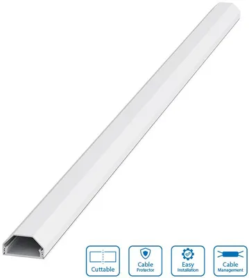 Zdjęcie produktu dla LogiLink KAB0115 Kanał kablowy LogiLink, z aluminium, długość: 750 mm, biały