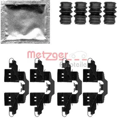 Produktbild von METZGER 109-1808 Zubehörsatz Scheibenbremsbelag Hinten für TOYOTA Yaris Schrägheck (P9) für SUZUKI SWIFT IV (FZ, NZ)