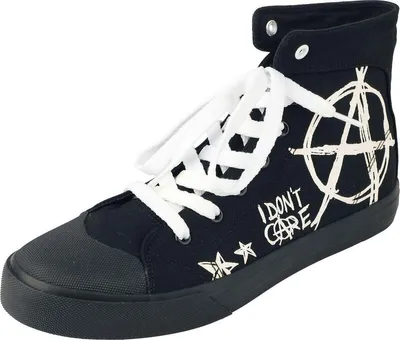 Produktbild von RED by EMP Uni schwarz-weiße High Sneaker mit Print-Details EU46