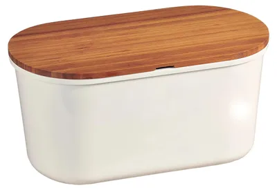 Obrázek produktu pro KESPER Chlebník S Prkénkem 37 X 18 X 215 cm Bambus/Plast Bílý 58080