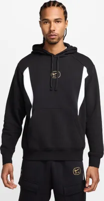 Immagine prodotto di NIKE M NSW SW AIR PO HOODY FLC BB - Colore: Nero/Bianco/Oro Metallico - Taglia: S