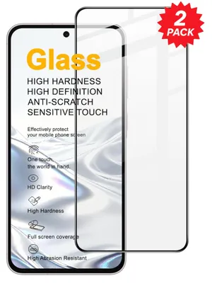 Image de 2 films de protection intégrale pour écran Honor 600 Lite, protection d'écran 3D en verre trempé 9H, bords renforcés