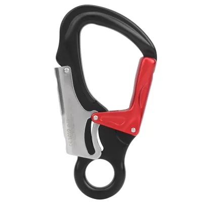 Obrázek produktu pro Karabina 35KN, outdoorové lezení, horolezecká pojistka, s tlačítkem, černá