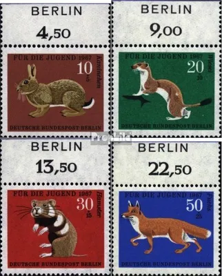 Produktbild von Briefmarken Berlin (West) 1967 Mi 299-302 Bogenzudruck (kompl.Ausg.) postfrisch Jugend